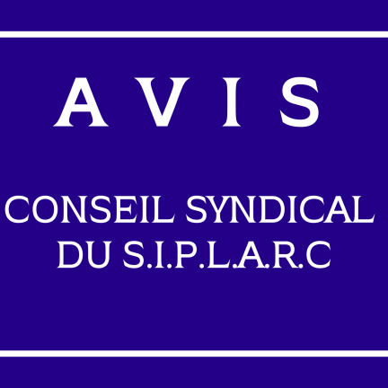 Avis Conseil Syndical Siplarc