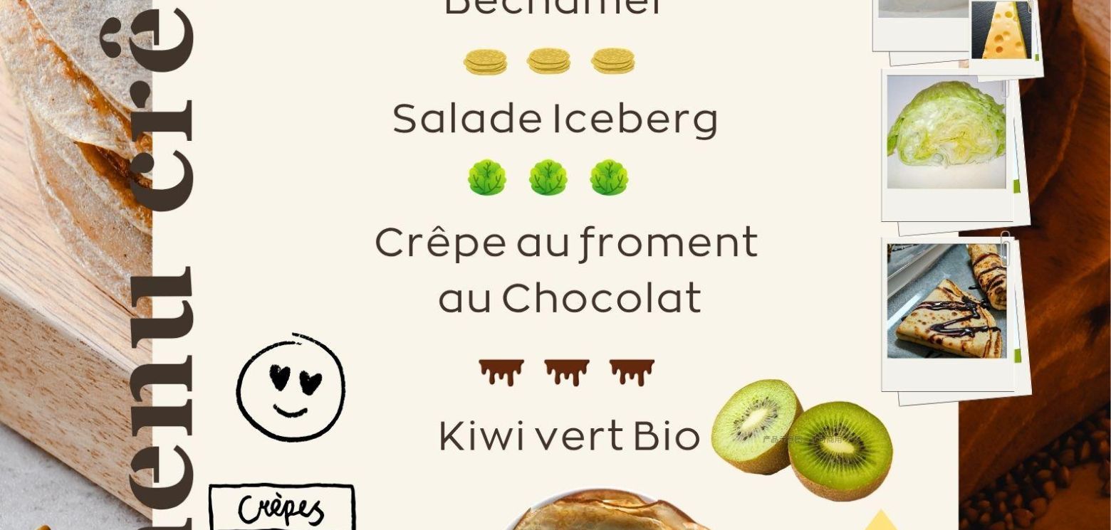 Affiche menu crêpes
