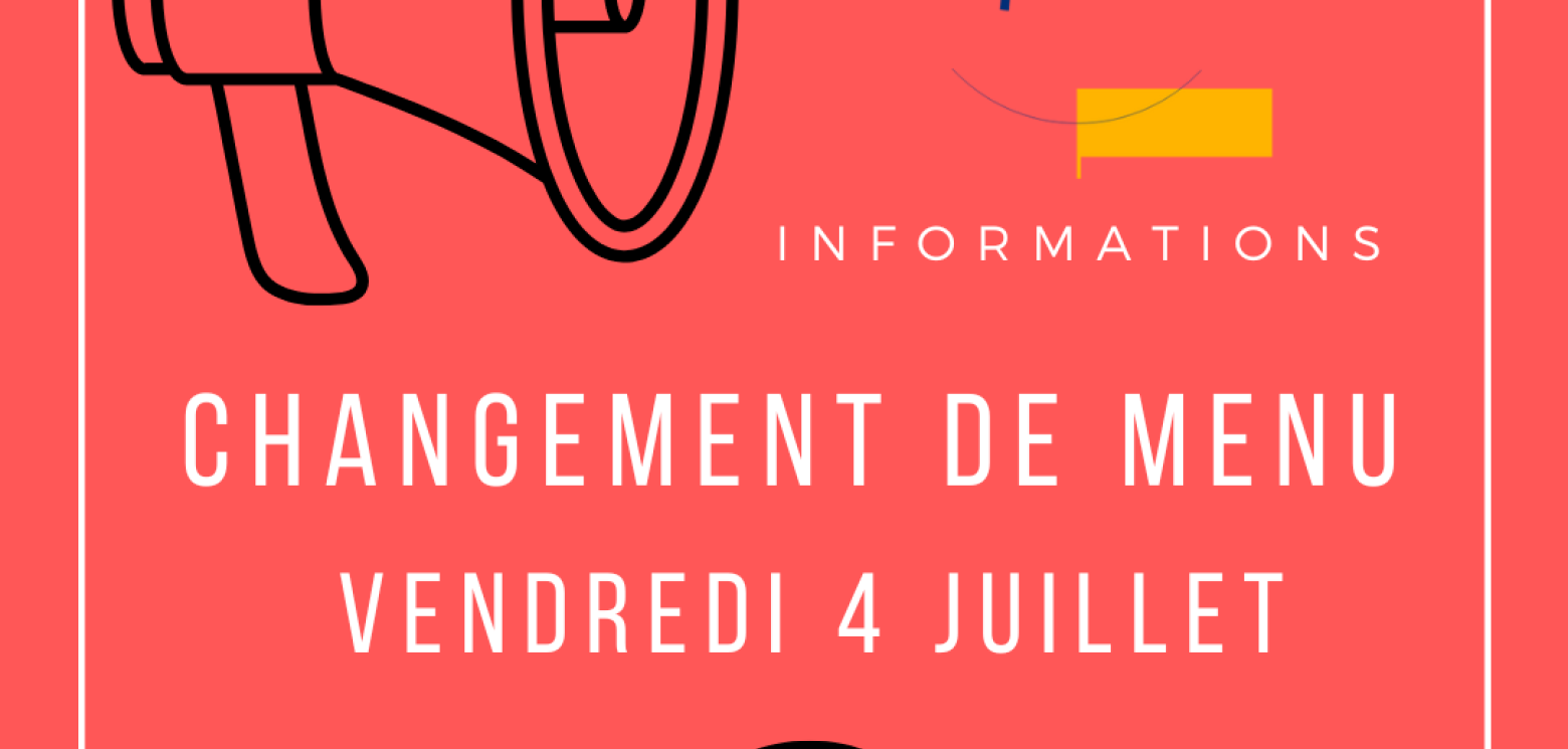 Changement menu