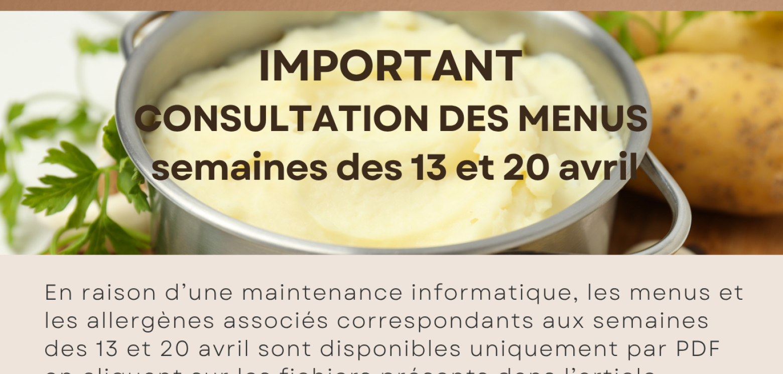Consultation des menus