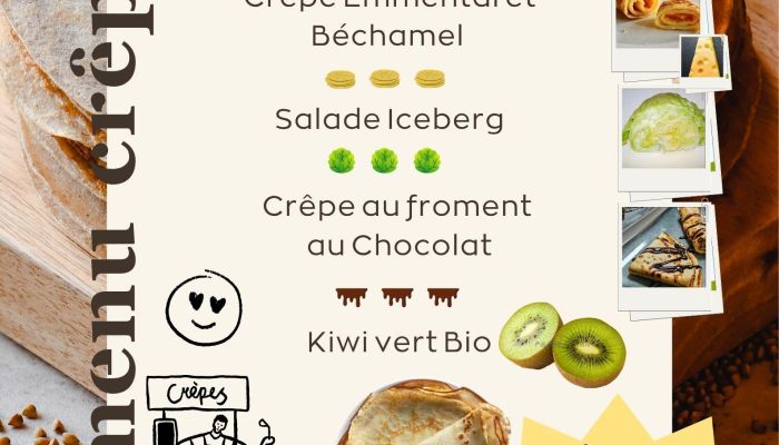 Affiche menu crêpes