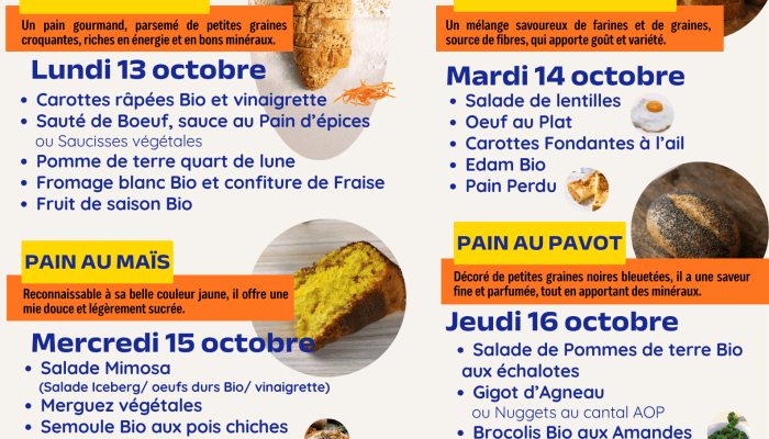 Affiche menu semaine du Goût