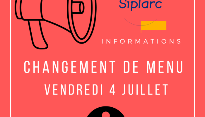 Changement menu