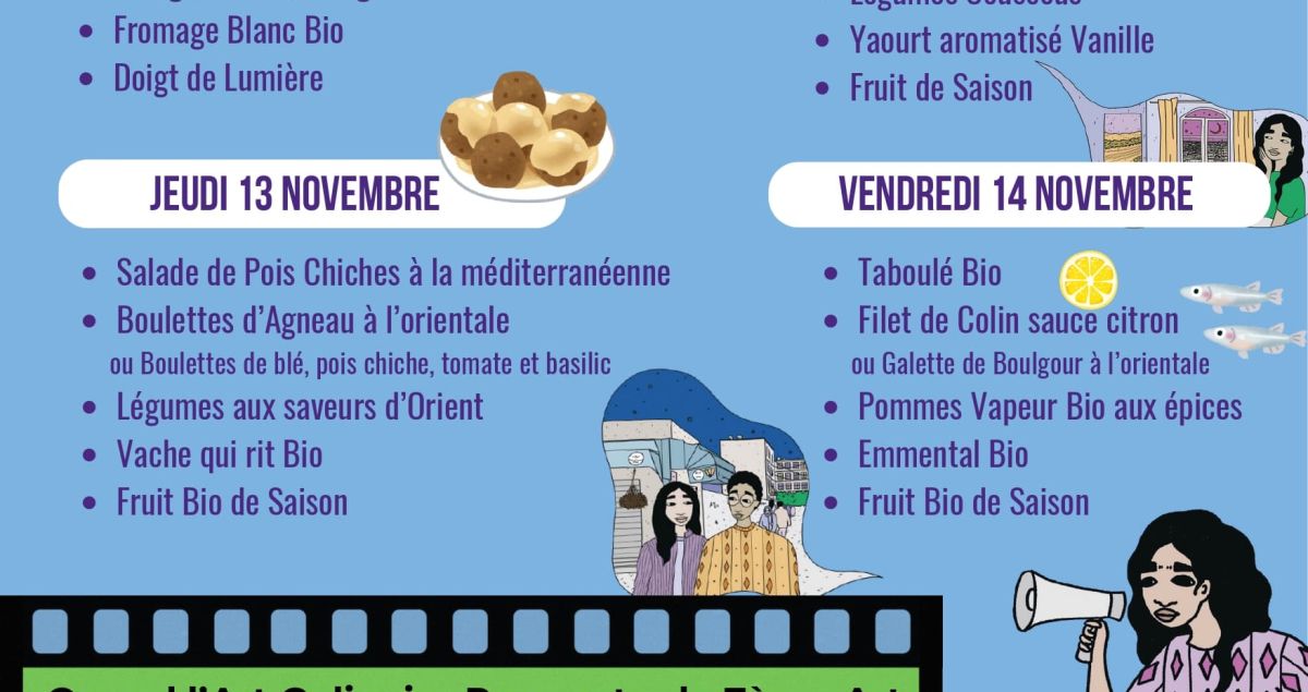 Menu Semaine Culture Culinaire de Monde Arabe