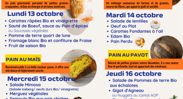 Affiche menu semaine du Goût